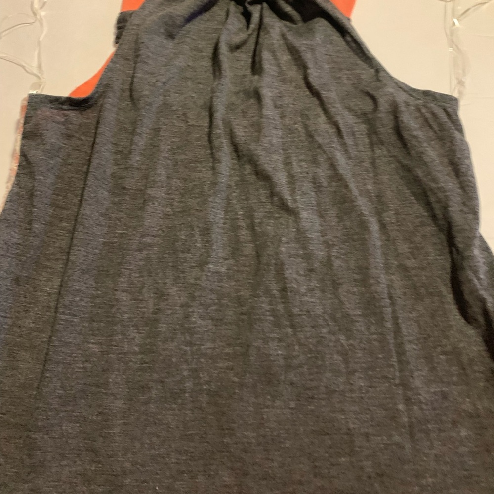 Grills tank with cream color lace overlay